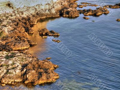 Beautiful sea coast. The western Crimea.