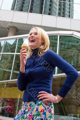 Enjoying an Ice cream