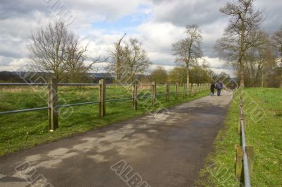 Lovers walk in the park
