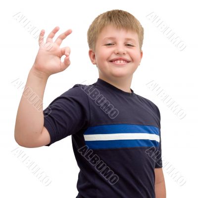 Boy with O.K.