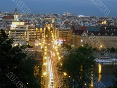 Night Prague. Old city.
