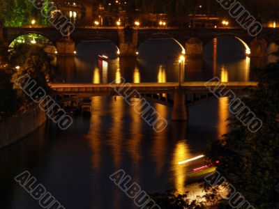 Night Prague. Old city.