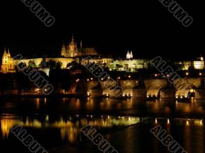 Night Prague. Old city.