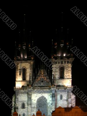 Night Prague. Old city.