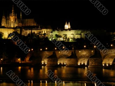 Night Prague. Old city.