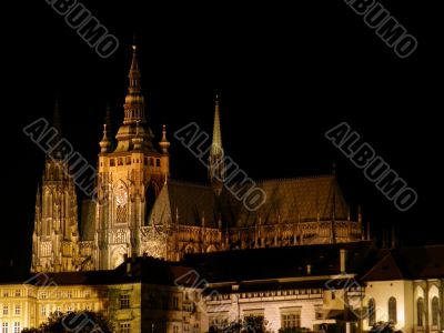 Night Prague. Old city.
