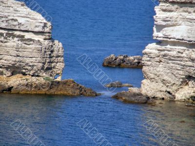 Beautiful sea coast. The western Crimea.