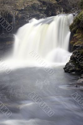 A waterfall