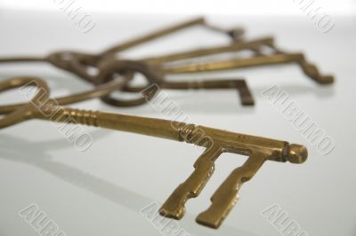 Keys against white