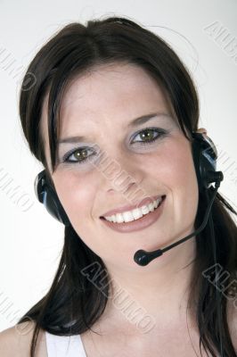 Female telesale operator