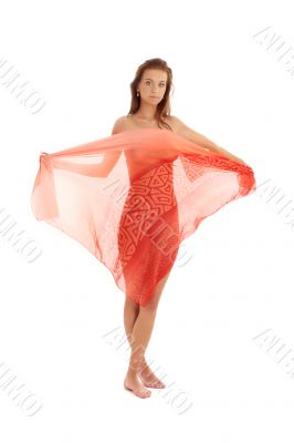 girl with red sarong #2