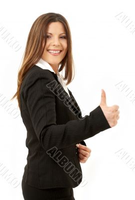 happy successful businesswoman