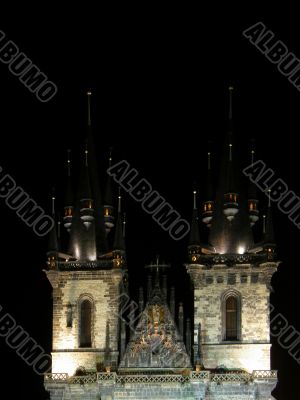 Night Prague. Old city.