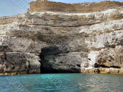 Beautiful sea coast. The western Crimea.