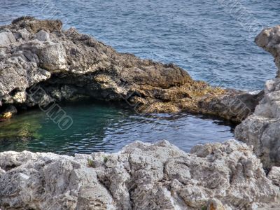 Beautiful sea coast. The western Crimea.