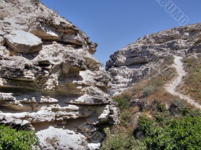 Beautiful sea coast. The western Crimea.
