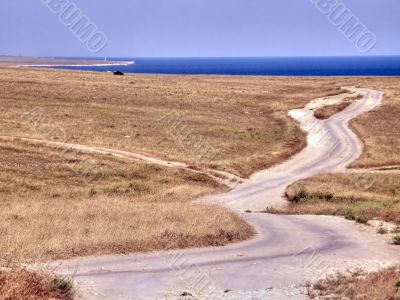 Steppe landscape. The western Crimea.