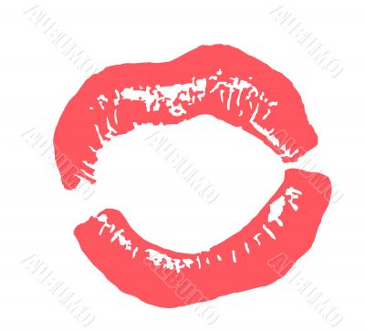 Print of female lips.