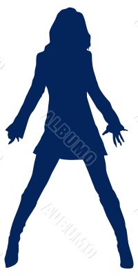 Silhouette of the girl.