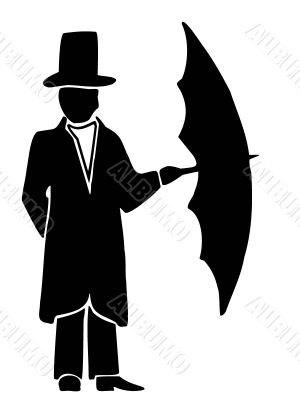 The person with a parasol