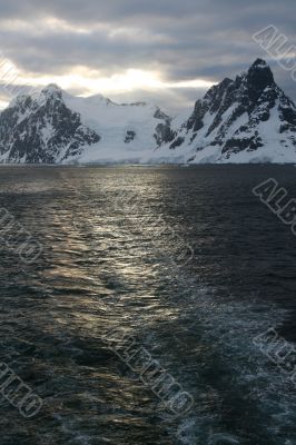 Sunset,  rays of setting sun