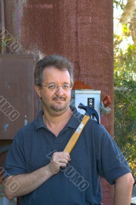 Man with hammer