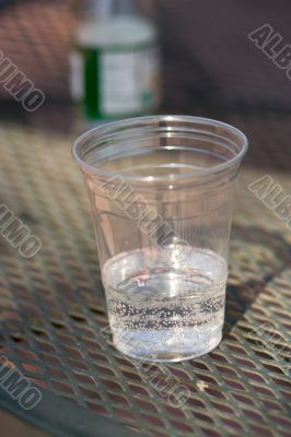 plastic cup with water