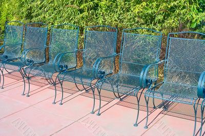 line of chairs