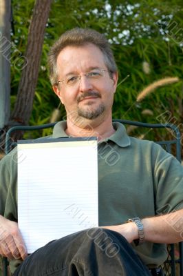 Man with notepad