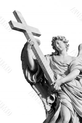 black and white cut out angel