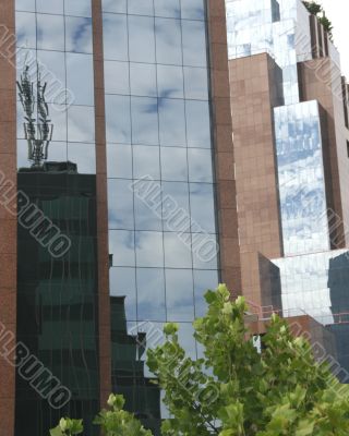Modern building, reflections