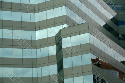 Modern building, reflections