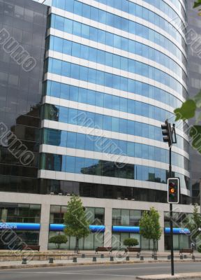 Modern building, reflections
