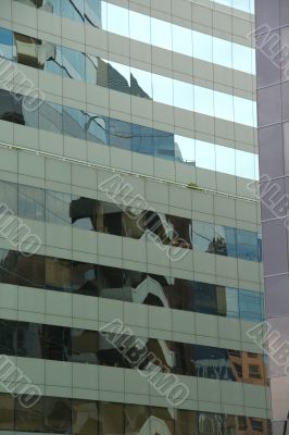 Modern building, reflections