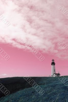 Yaquina Head Lighthouse, pink