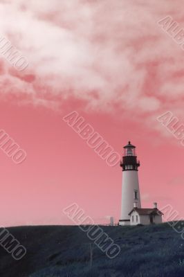 Yaquina Head Lighthouse, pink