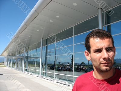 Male Face at the Airport
