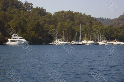 Yachts in the harbor