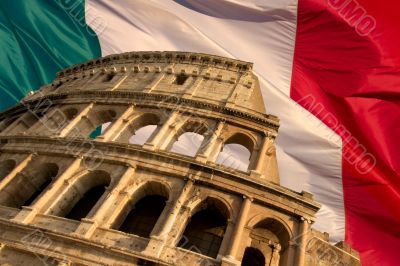 colosseum on flag