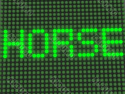 word on the electronic display