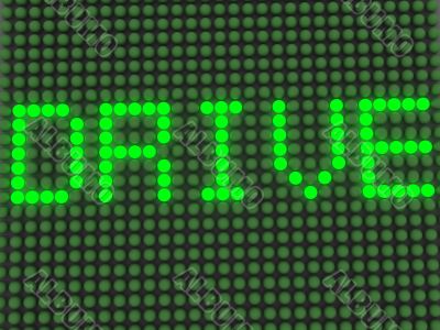 word on the electronic display