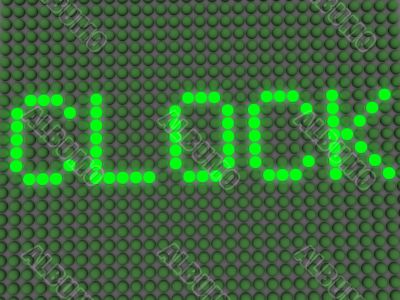 word on the electronic display