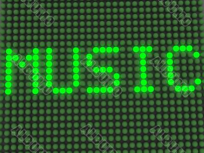 word on the electronic display