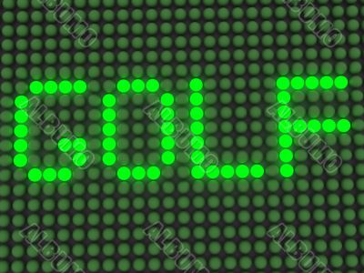 word on the electronic display