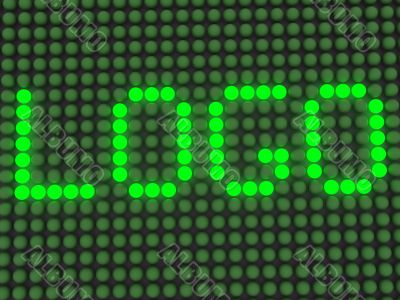 word on the electronic display