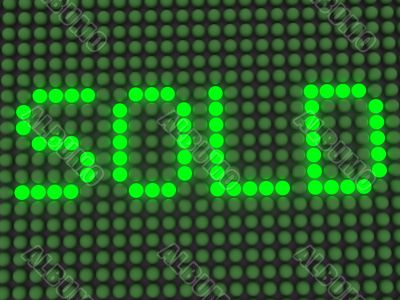 word on the electronic display