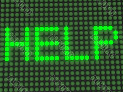 word on the electronic display