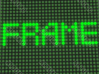 word on the electronic display