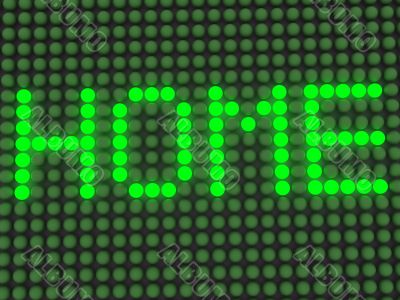 word on the electronic display