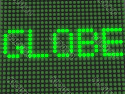 word on the electronic display